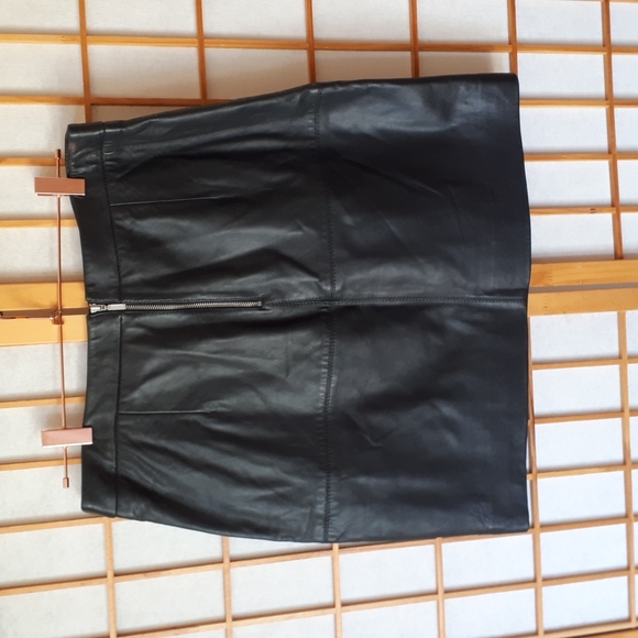 Jeanswest black genuine leather Skirt Size 14 - Picture 5 of 12